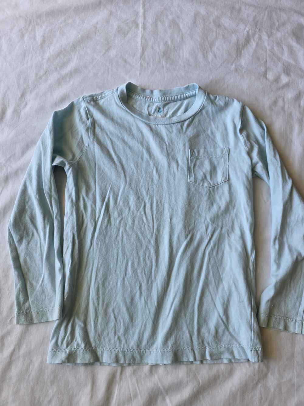 Crewcuts Light Blue Long Sleeve Pocket Tee